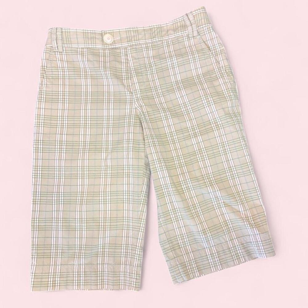 Vintage Y2K Morrissey Y ? size 4 pastel plaid capri pants Coquette y2k preppy